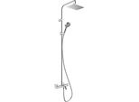 Hansgrohe Vernis Shape SystèMe De Douche 230 1 Jet éConomisant Leau Avec Thermostat De Baignoire, Chrome, 26098000, 26098000