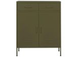 Vidaxl Armadio Verde Oliva 80X35X101,5 Cm Acciaio