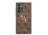 Guess Guhcs22L4Gmgbr S908 S22 Ultra BrąZowy/Brown Custodia Rigida 4G Grande Logo In Metallo