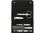Zwilling Astuccio Per Manicure Classic Inox 5 Pezzi In Pelle Nera