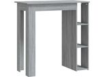 Vidaxl Tavolo Da Bar Con Ripiano Grigio Sonoma 102X50X103,5 Cm Materiale A Base Di Legno