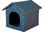 Cuccia Per Cani, Cuccia Per Cani, Letto Per Cani, Casa Per Gatti, Grotta Per Gatti, Piccola L - 52X46 Cm, Blu A Fiori