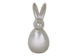 Coniglio In Porcellana Bianco Crema Lucido Decorazione Pasquale Pasqua 6X6X14Cm