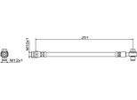 Tubo Freno Posteriore 251Mm Metzger Per Vw Golf Vii