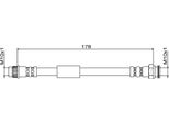 Tubo Freno Posteriore 178Mm Metzger Per Peugeot 308 Ii