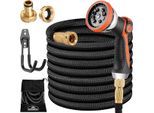 Gardebruk® Tubo Estendibile Da Giardino 22 M In Lattice Adattatore In Ottone 1/2" 3/4"" Tubo Idrico Innaffiare Giardino Flessibile"