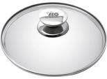 Coperchio In Vetro Elo Galant Ø32Cm Con Bordo In Acciaio Inox E Pomolo In Acciaio Inox