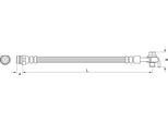 Tubo Freno Posteriore Destro 329Mm Metzger Per Volvo V60 I