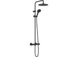 Hansgrohe Vernis Blend SystèMe De Douche, 240 1Jet, Avec Thermostat, éConomie Deau, Noir Mat, 26428670, 26428670