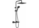 Hansgrohe Vernis Shape Showerpipe 240 1Jet Con Termostato, Nero Opaco