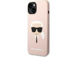 Karl Lagerfeld Klhcp14Sslkhlp Custodia Rigida Per Iphone 14 / 15 / 13 6,1 RóżOwy/Silicone Rosa Karl's Head