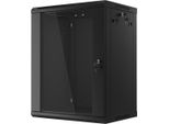 Lanberg Rack Wandschrank 19" 15U/600X450 GlastüR Schwarz"