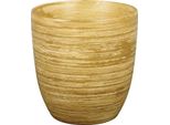 Coprivaso In Ceramica Kodet Teak Ø 16 Cm Marrone Chiaro Opaco