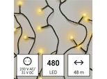 Catena Di Ciliegie Natalizie Emos Led - Rotonda, 48 M, Per Interni Ed Esterni, Bianco Caldo, Timer, D5AW05