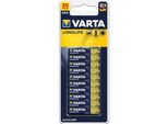Batteria Alcalina Aaa Varta Longlife LR3, Pacco Da 30