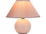 Rabalux 2145 Lampada Da Tavolo Ariel, E14, Ceramica, Rosa, Rotonda, Moderna, ø200Mm