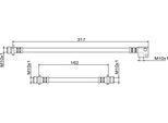 Tubo Freno Posteriore Sinistro 317Mm Metzger Per Honda Civic Ix