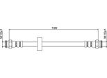 Tubo Freno Posteriore Interno 199Mm Metzger Per Piattaforma/Telaio Fiat Doblo