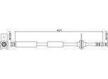 Tubo Freno Posteriore 421Mm Metzger Per Ford Focus Iii