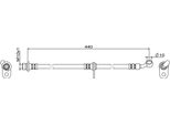 Tubo Freno Anteriore Destro 440Mm Metzger Per Honda CR-V Iv