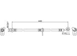 Tubo Freno Anteriore Sinistro 440Mm Metzger Per Honda CR-V Iv