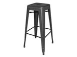 Sgabelli Da Bar Bistrot Bolero In Acciaio Nero (4 Pezzi)