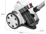 Proficare® Aspirapolvere Senza Sacco Per Parquet, Moquette, Piastrelle, Aspirapolvere Per Pavimenti Da 700 Watt Con Filtro Hepa, Aspirapolvere Senza Sacco Con 3 Spazzole E Sistema Di Microfiltro A 4 Pieghe, PC-BS 3110
