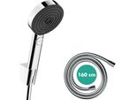 Hansgrohe Pulsify Select S Kit Support De Douche 105, 3Jet Relaxation, Y Compris Douchette à Main, Flexible De Douche 1600Mm, 24303000, 24303000