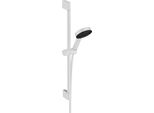 Hansgrohe Pulsify Select S Set De Douche 105, Ecosmart, 3Jet Relaxation, Barre De Douche 650Mm Incluse, 24161700, 24161700