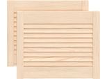 Vidaxl Armadio Ante A Persiana Design 2 Pezzi 39,5X49,4 Cm Legno Massello
