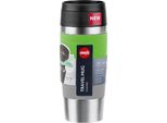 Emsa Isolierbecher Travel Mug Classic, To-Go-Becher, Edelstahl, Limette, 360 Ml, N20207