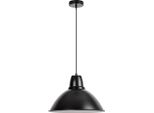Rabalux 72013 Lampada A Sospensione 1 Spot Wilbour, E27, Bianco-Nero, Rotonda, Industriale, ø360Mm