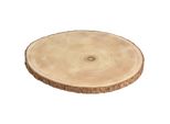 Vassoio Di Servizio A Disco In Legno Vilde, Sottobicchiere Per Piatti Decorativo Con Corteccia 35X2 Cm