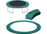Trampolino Da Giardino Yakimz, Copertura Dei Bordi Ø244Cm 100% Resistente Ai Raggi Uv E Antistrappo Verde