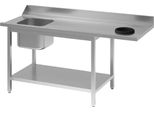 Gastro M Lavello Per Lavastoviglie Con Foro Di Scarico Lavello Piccolo A Destra Lungo 140Cm