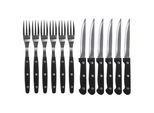 Set Di Posate Per Bistecche Pizza Bistecca Posate Pizza Coltelli Forchette 12 Pz.