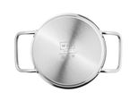 Pentola Professionale In Acciaio Inox Pentola Per Friggere Con Coperchio 1,5 Litri ØXh: 16 X 8 Cm
