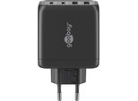 Goobay 64817 Caricatore Rapido Multiporta USB-C™ Pd Gan (68 W) Nero, Nero - 2X Porte USB-C™ (Power Delivery) E 2X Porte USB-A (Quick Charge)