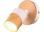 Lampada Da Parete In Legno Con Riflettore Aruni 1Xgu10 10W Trio