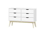Cassettiera 3+3 Cassetti Bonito Laccato Bianco