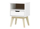 Comodino 1 Cassetto Bonito Laccato Bianco
