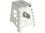 Sgabello Pieghevole Antiscivolo Alto 39 Cm Grigio Chiaro