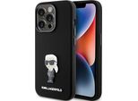 Karl Lagerfeld Klhcp15Xsmhknpk Iphone 15 Pro Max 6,7 Czarny/Nero Silicone Ikonik Metallo Pin