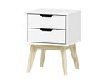 Comodino 2 Cassetti Bonito Laccato Bianco