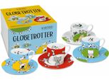 KöNitz Espressotassen 4Er Set Globetrotter, Becher, Porzellan, Bunt, 85 Ml, 11 5 053 2807