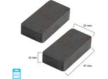 Magnete Rettangolare In Ferrite Wolfpack 45X20X8 Mm. (Confezione Blister 2 Pezzi)