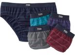 Atlas For Men - Slip Da Uomo (Confezione Da 5) AF1388 (M) (Blu Navy/Turchese/Viola/Grigio/Bordeaux)