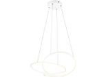 Lampada A Sospensione Moderna Bianca Opaca Rotonda Per Soggiorno, Colore Variabile Led 52W Darvin Trio