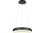 Lampada A Sospensione Moderna Per Soggiorno Nera Ring Ø62Cm Colore Variabile Led 38W Cardona Trio