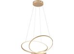 Lampada A Sospensione Moderna Dorata Rotonda Per Soggiorno, Colore Variabile Led 52W Darvin Trio